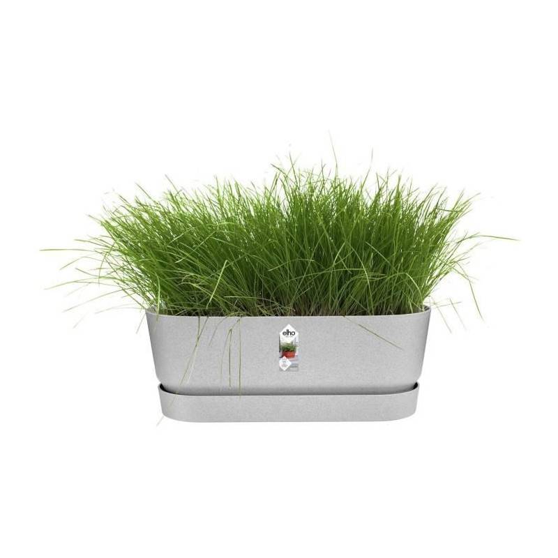 Elho - Planteur Ovale Greenville - Plastique - ø50 - Living Ciment - Image 4