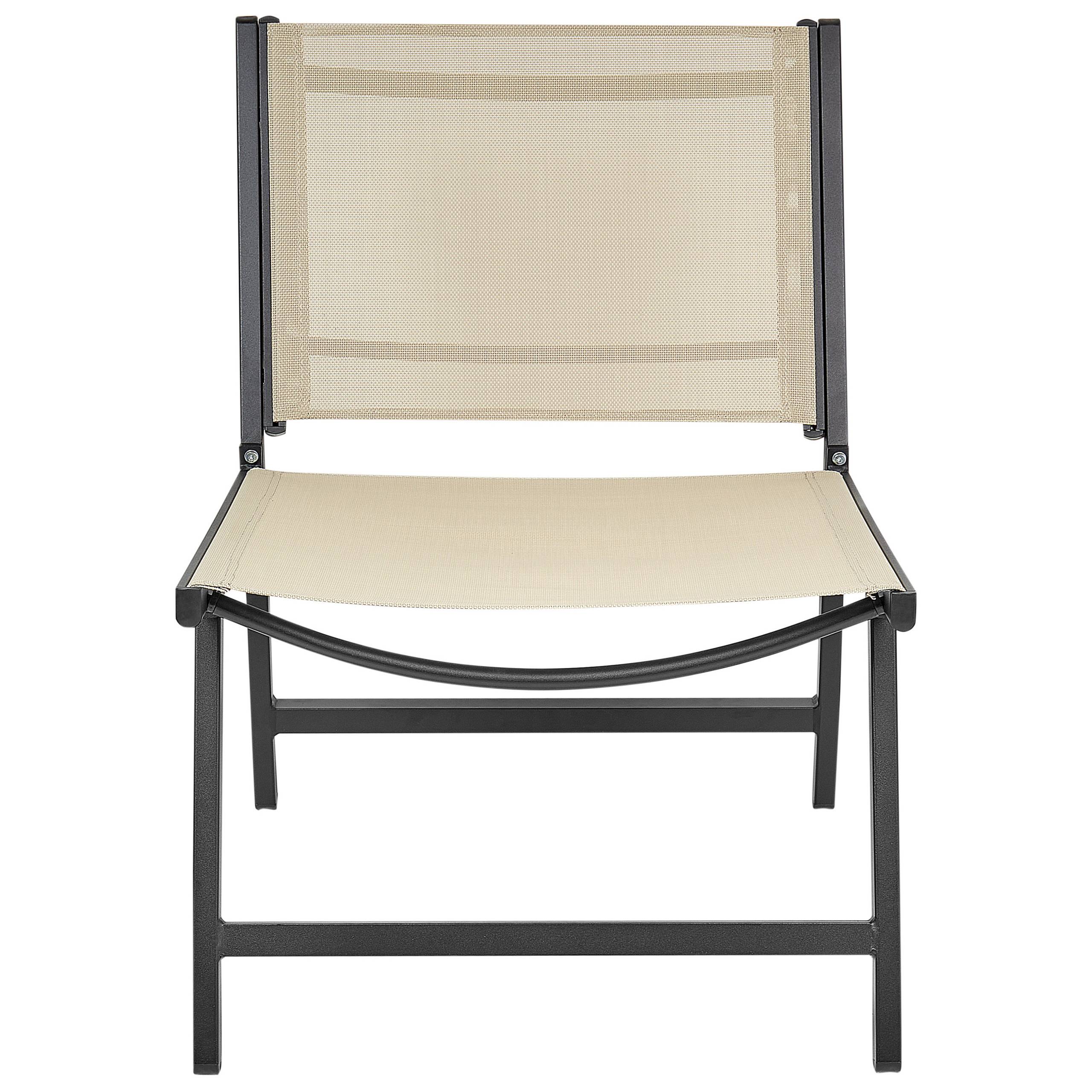 Beliani - Chaise de jardin Revêtement textile Beige MARCEDDI - Beliani - Imagen 6