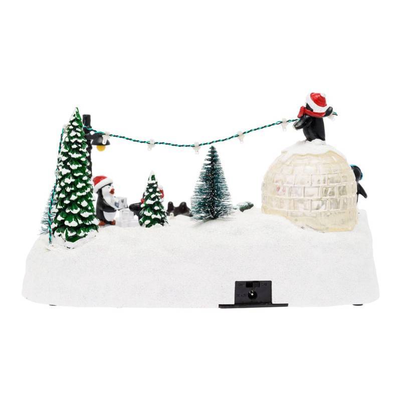 Lotti - Village de Noël Lumineux Polaire avec Igloo et Pingouins en Rotation 28xH16cm avec Musique Lotti - Imagen 7