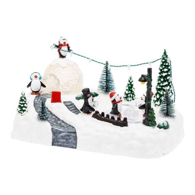 Lotti - Village de Noël Lumineux Polaire avec Igloo et Pingouins en Rotation 28xH16cm avec Musique Lotti - Imagen 8