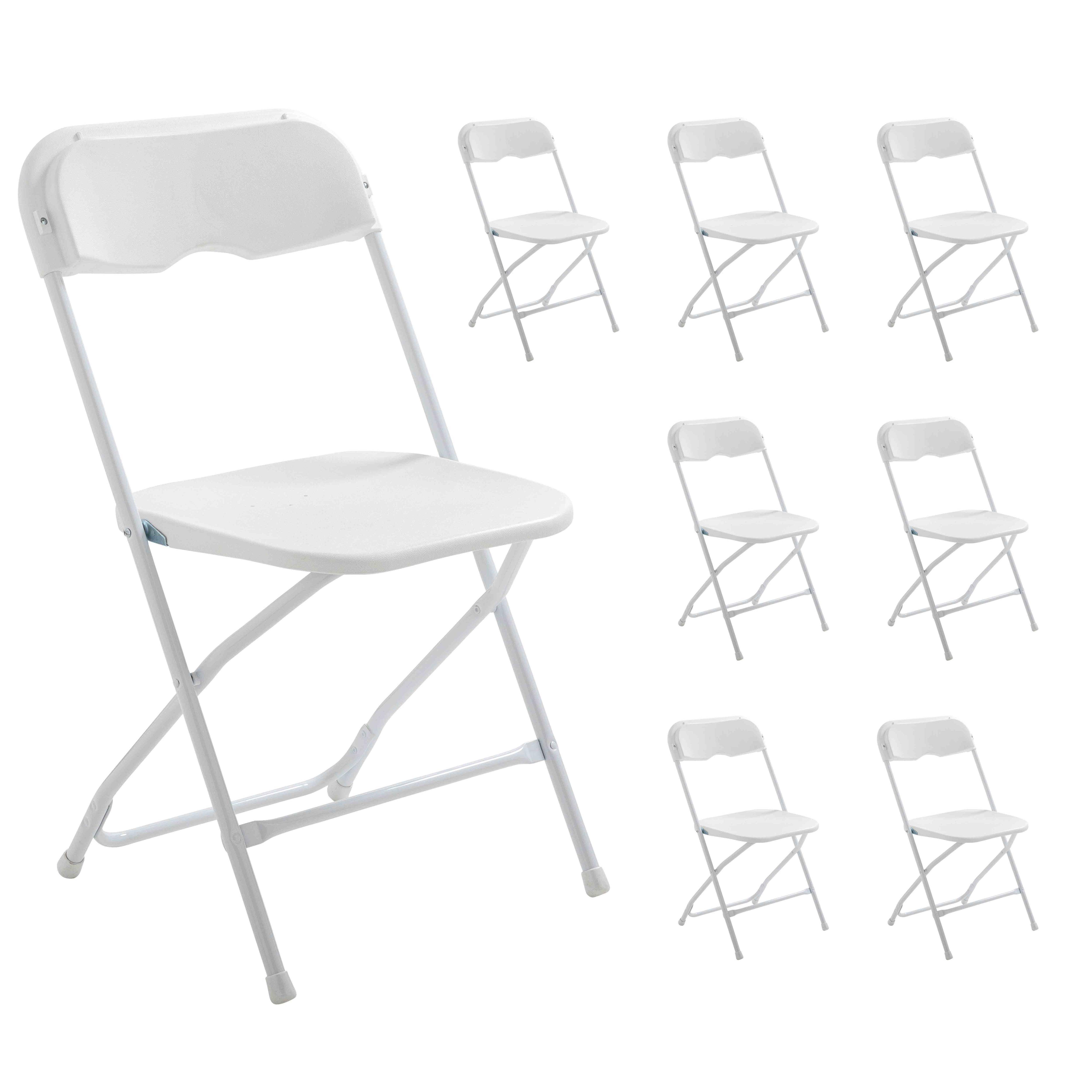 Oviala - Chaise pliante blanc - Lot de 8 REKKEM - Oviala - Imagen 1