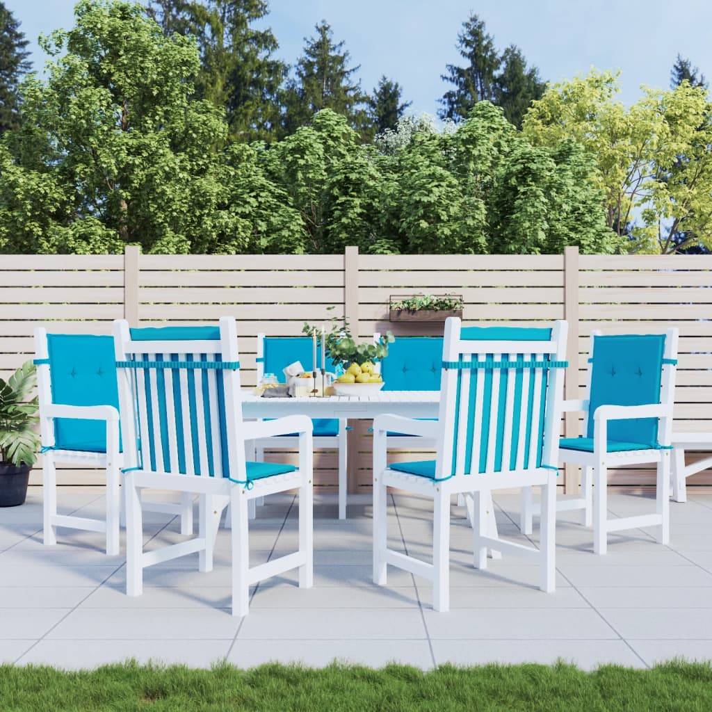Coussins de chaise de jardin tissu Oxford bleu 100 x 50 x 3 cm - PANGIVO