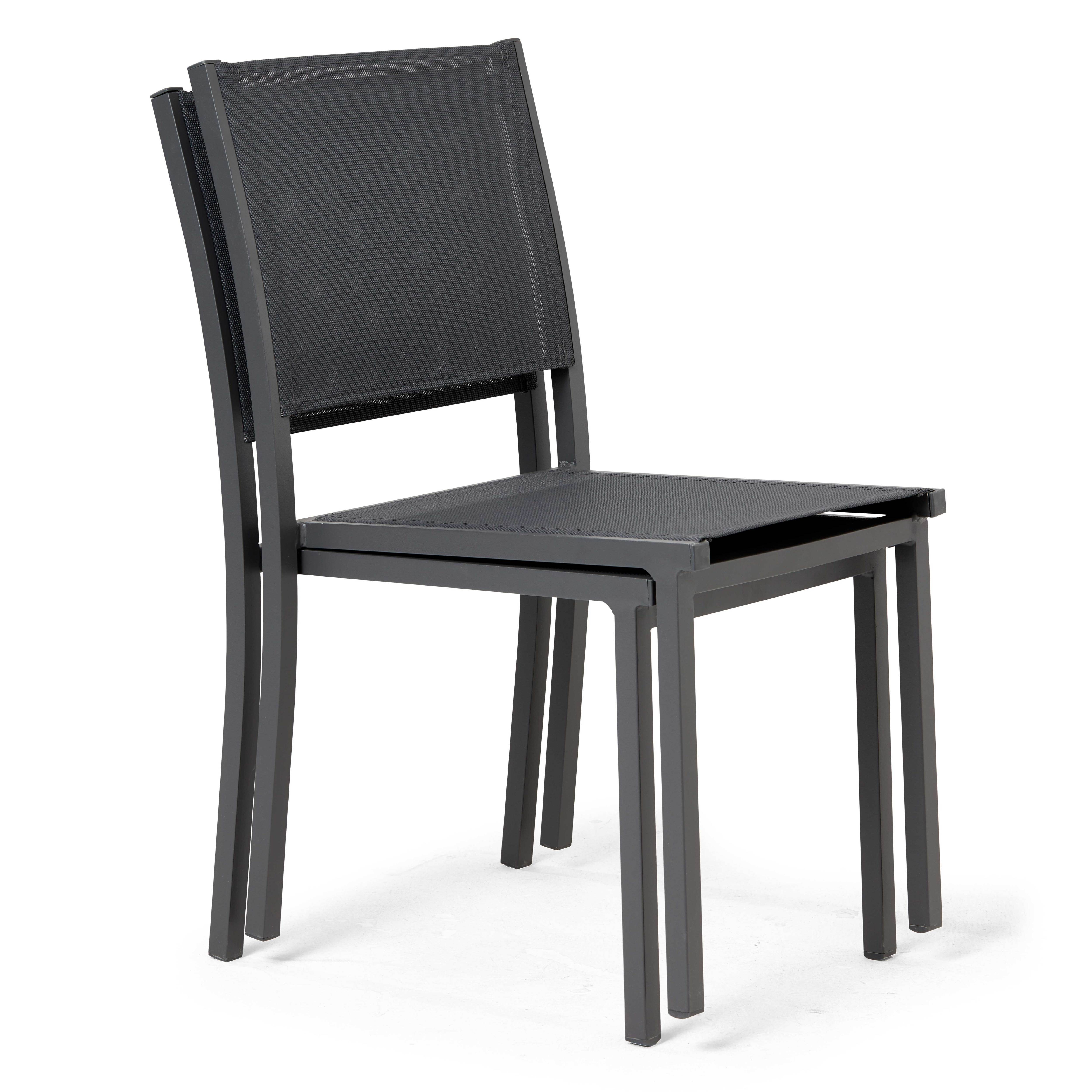 Oviala - Ensemble table de jardin en céramique effet bois et 12 chaises Tivoli - Oviala - Imagen 5