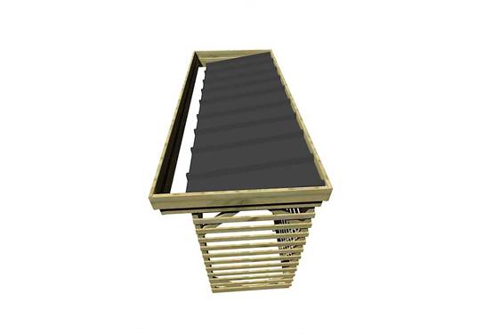 Sans Marque - ABRI Bûches en Bois - 4,1m2 - 3,15x1,31m - Pin Sylvestre traité Autoclave - Surface Int : 2,8m2 / 4 stères / Abri Français - Image 5