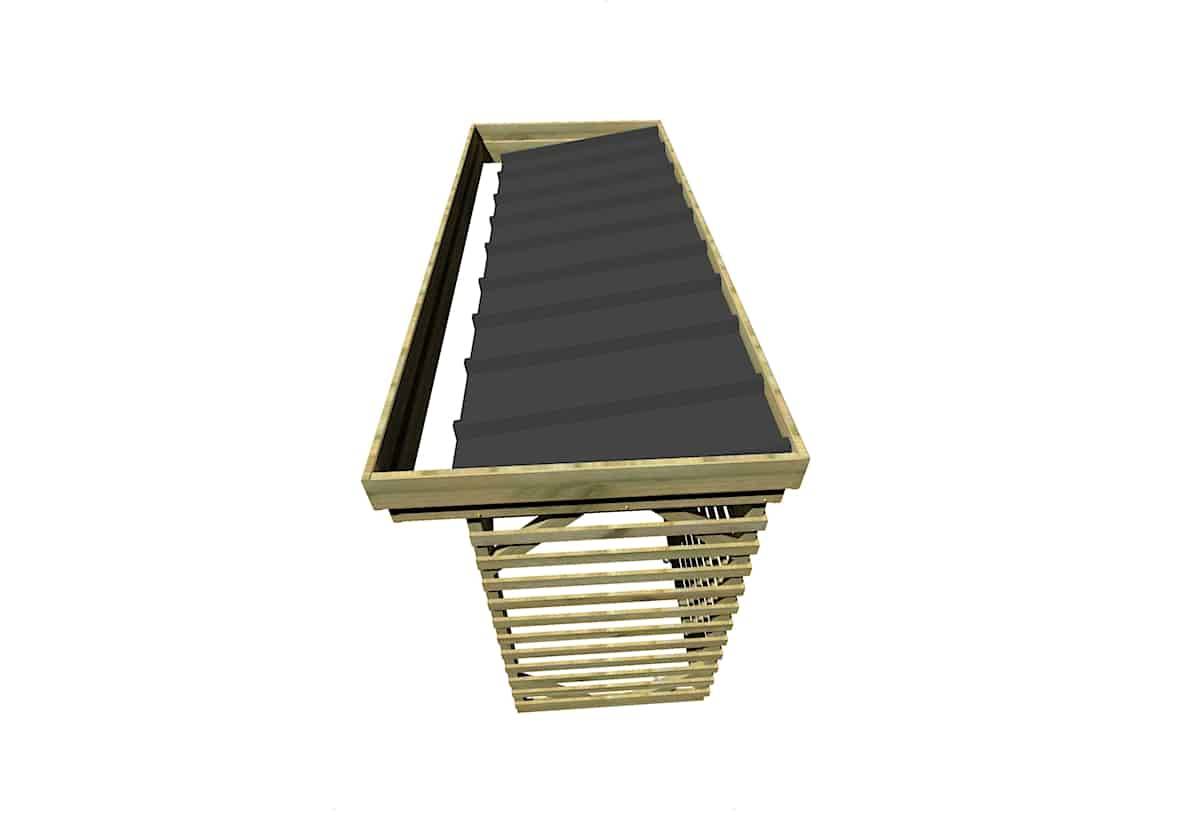 Sans Marque - ABRI Bûches en Bois - 4,1m2 - 3,15x1,31m - Pin Sylvestre traité Autoclave - Surface Int : 2,8m2 / 4 stères / Abri Français - Imagen 5