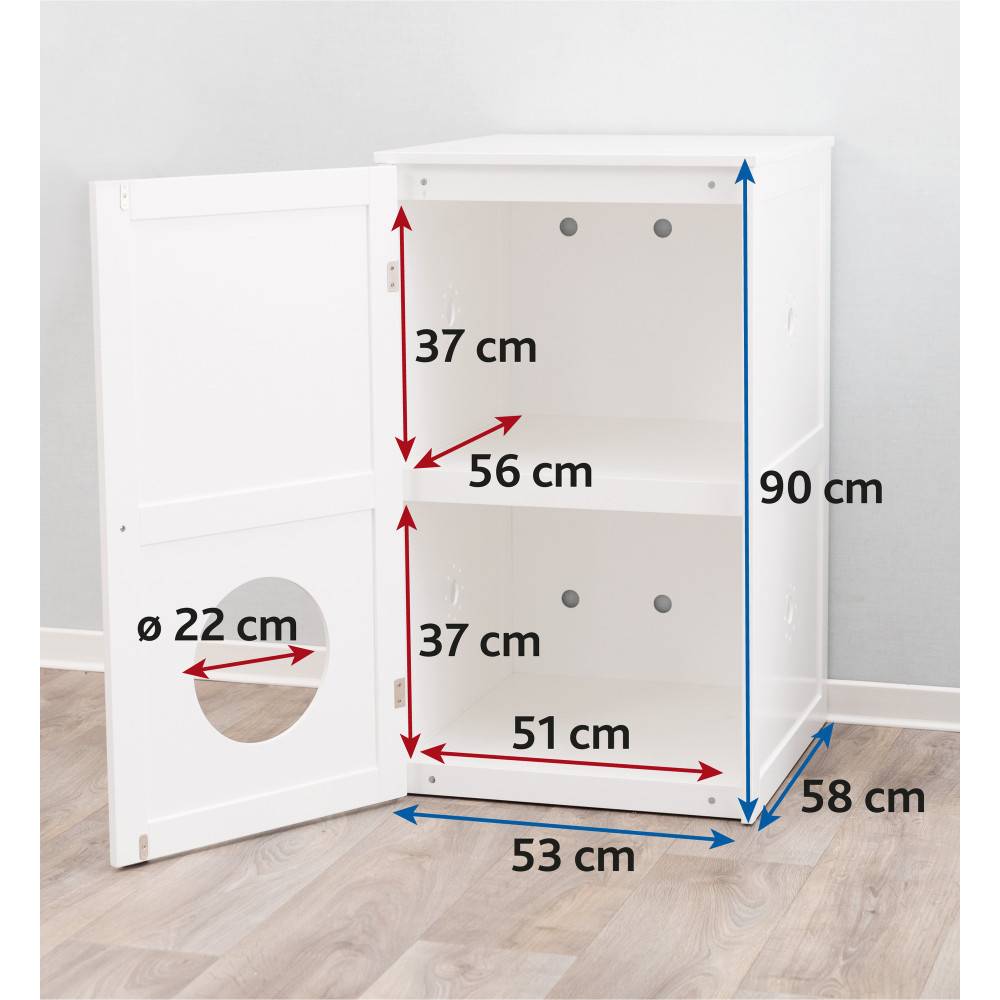 Trixie - Cabane cache litière 2 compartiments pour chat H 90 cm. - Imagen 2