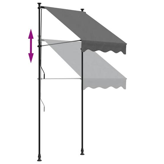 ComfortXL - Store de Balcon sans Perçage Acier Rétractable Manuel Hauteur Réglable pour Fenêtre Anthracite 100x150 cm – ComfortXL Outdoor Living - Image 7
