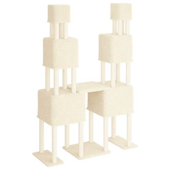 Arbre à chat XXL multi-niveaux sisal 6 niches pour grands chats 199 cm Crème – ComfortXL Pet Living - Image 5