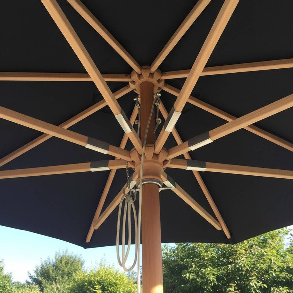 Parasol droit noir 3x3 m Pegasia - Gecko Jardin - Imagen 3