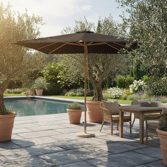 Parasol droit noir 3x3 m Pegasia - Gecko Jardin - Imagen 4