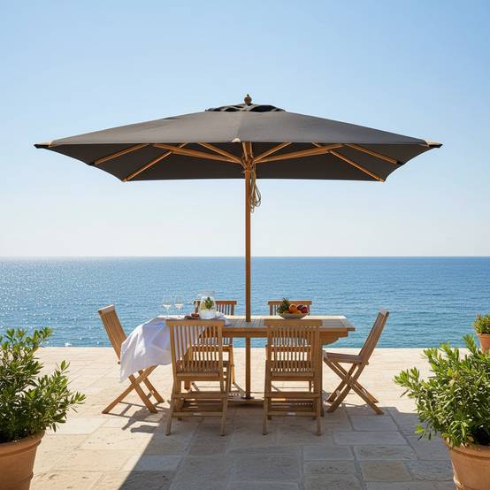 Parasol droit noir 3x3 m Pegasia - Gecko Jardin - Imagen 5