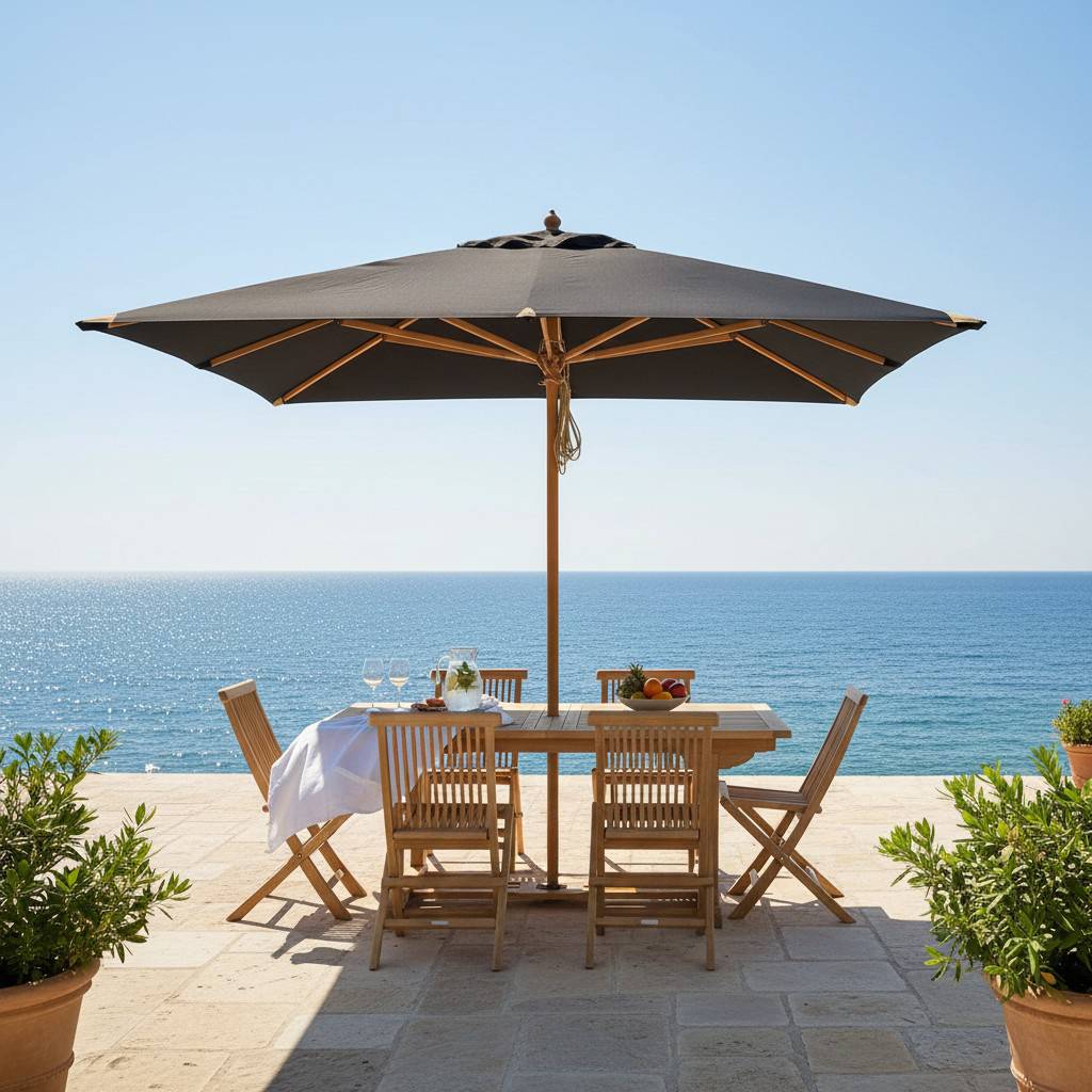 Parasol droit noir 3x3 m Pegasia - Gecko Jardin - Imagen 5