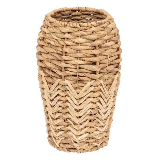 Vase en fibres naturelles tréssées H 35 cm - Image 1