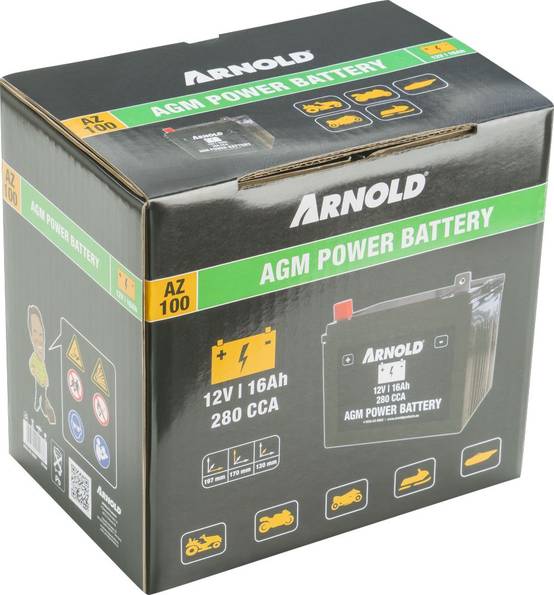 Arnold - Batterie AGM 12V 16Ah pour tracteur tondeuse - Image 3