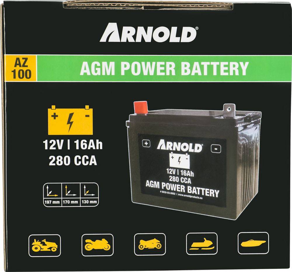 Arnold - Batterie AGM 12V 16Ah pour tracteur tondeuse - Image 5