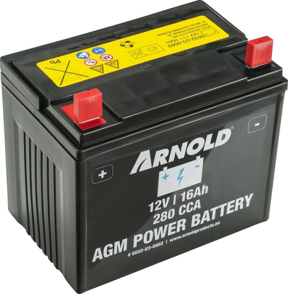 Arnold - Batterie AGM 12V 16Ah pour tracteur tondeuse - Image 1