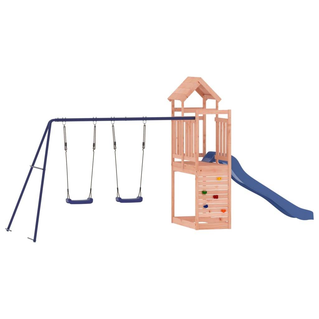Helloshop26 - Aire de jeux d'extérieur balançoires toboggan portiques robuste jeux jardin 495 x 186 x 214 cm bois massif de douglas - Imagen 1