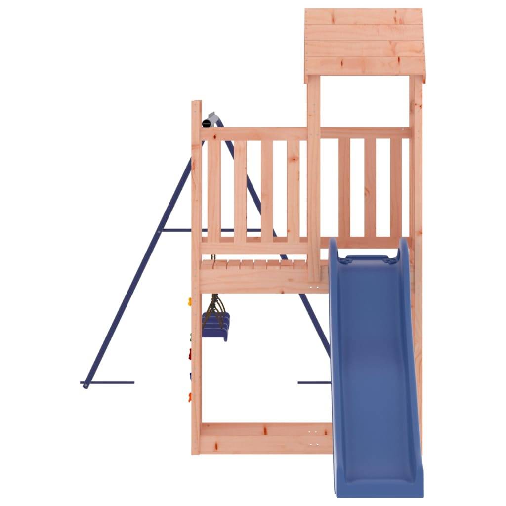 Helloshop26 - Aire de jeux d'extérieur balançoires toboggan portiques robuste jeux jardin 495 x 186 x 214 cm bois massif de douglas - Imagen 3
