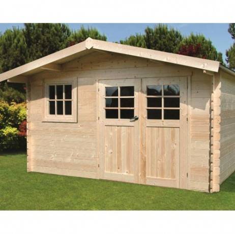 Abri de jardin SALZBURG en bois 9,94 m², Toiture Shingle rouge, Plancher Non - Imagen 1