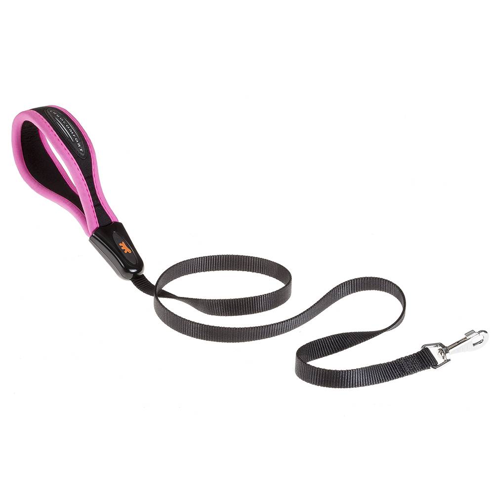 Ferplast - Ferplast laisse pour chien ERGOFLUO, laisse pour petit chien, poignée ergonomique rembourrée, nylon. Taille 120 cm, Rose - Imagen 1