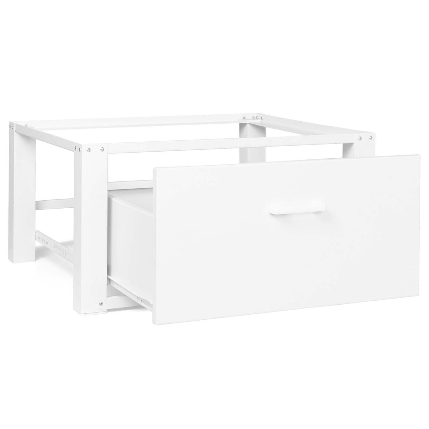 Support pour machine à laver 63 x 54 cm socle réhausseur en métal avec tiroir - Image 4