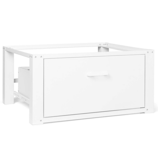 Support pour machine à laver 63 x 54 cm socle réhausseur en métal avec tiroir - Image 2