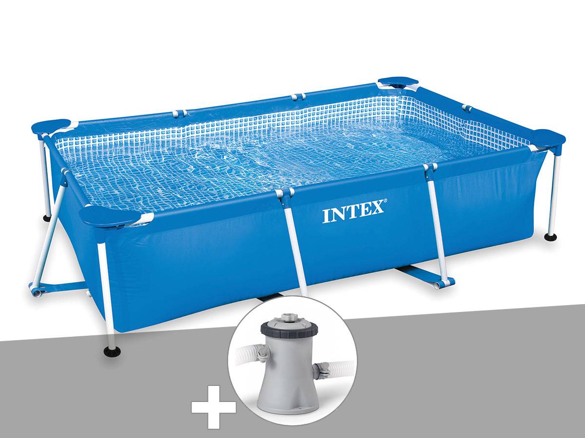 Kit piscine tubulaire rectangulaire Intex 3,00 x 2,00 x 0,75 m + Filtration à cartouche - Imagen 2