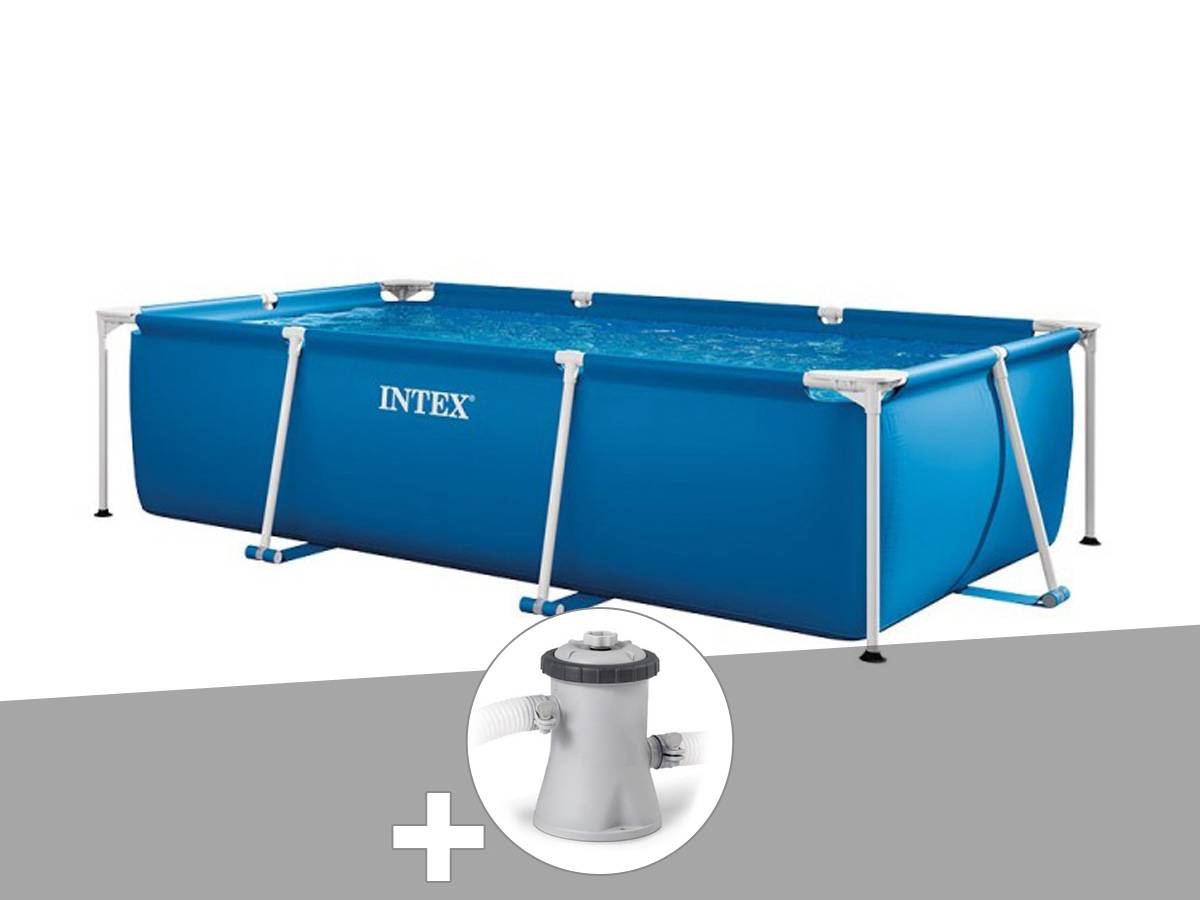 Kit piscine tubulaire rectangulaire Intex 3,00 x 2,00 x 0,75 m + Filtration à cartouche - Imagen 1
