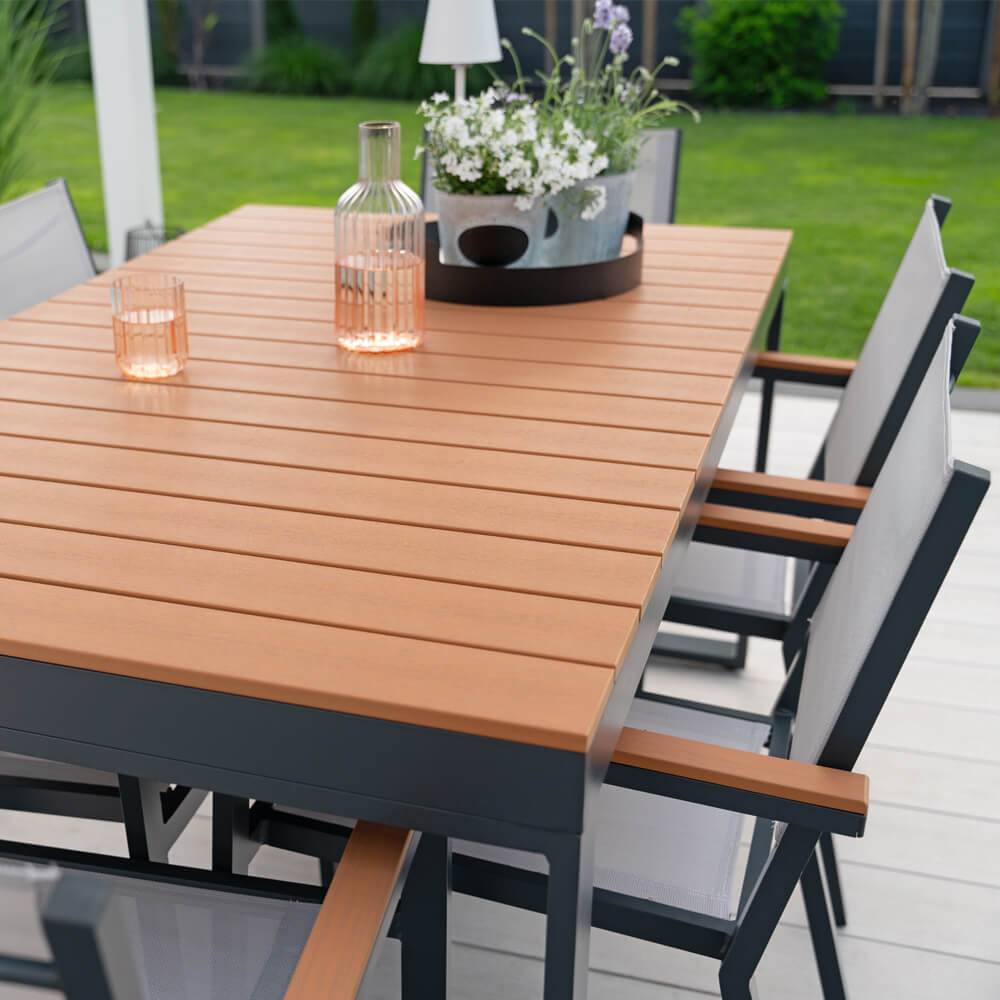 Home Deluxe - HOME DELUXE Ensemble de jardin SIERA SEDIA en aluminium robuste | Meubles de jardin, salon de jardin, table de balcon, meubles de terrasse - Image 5