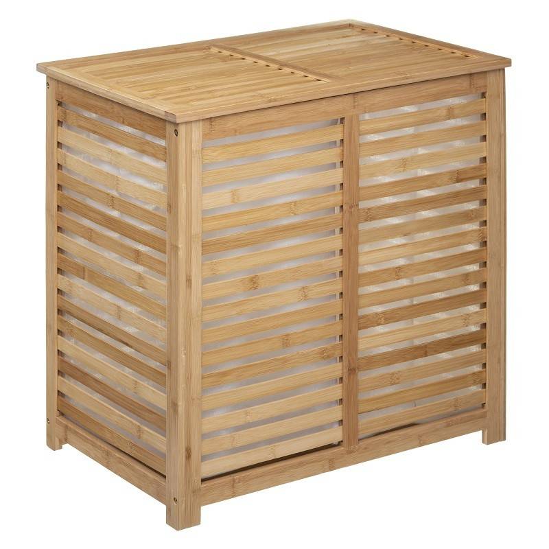 Importdistrib - Panier à linge double en bambou Sicela 5five - Imagen 1