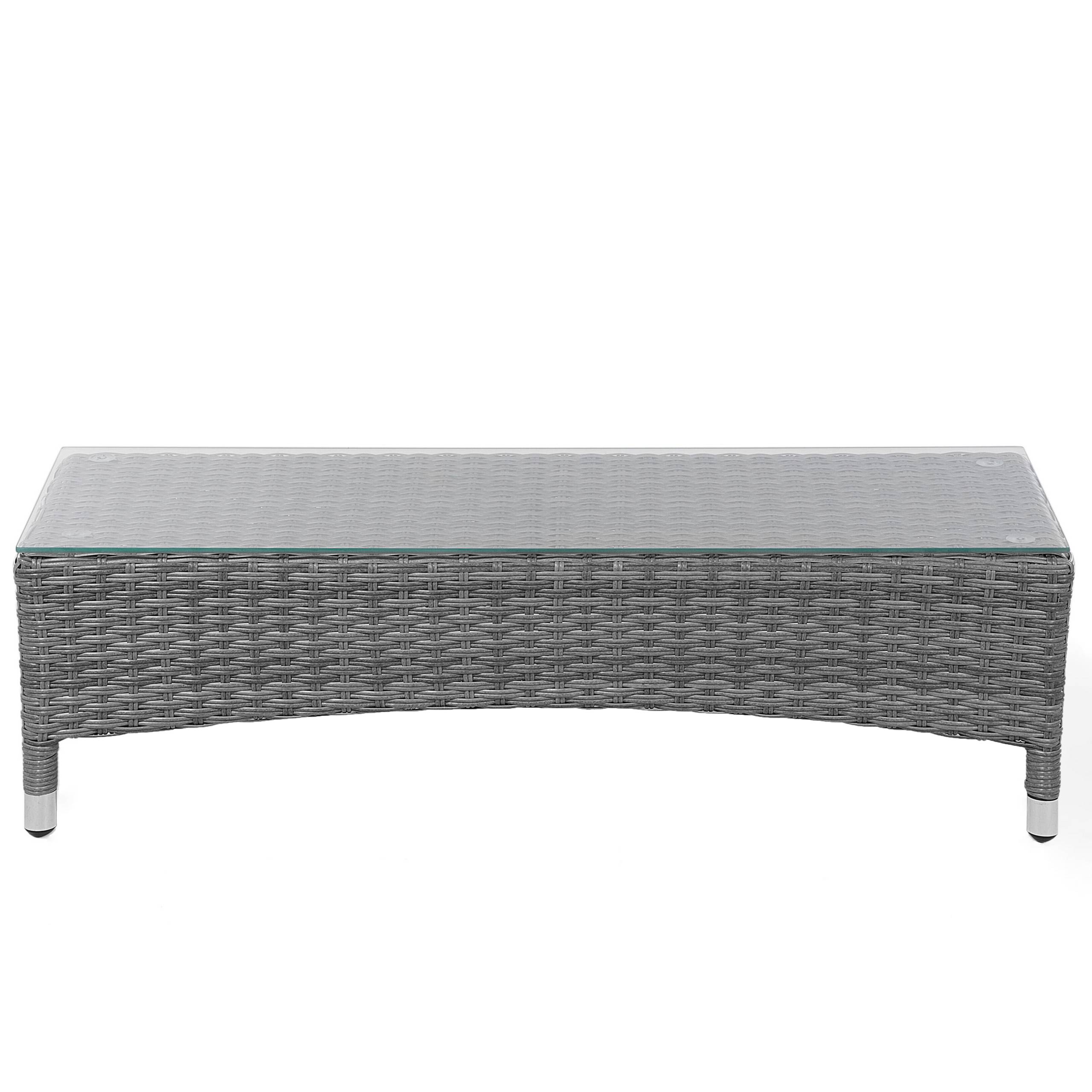 Beliani - Chaise longue de jardin Polyrotin Gris SYLT LUX - Beliani - Imagen 10