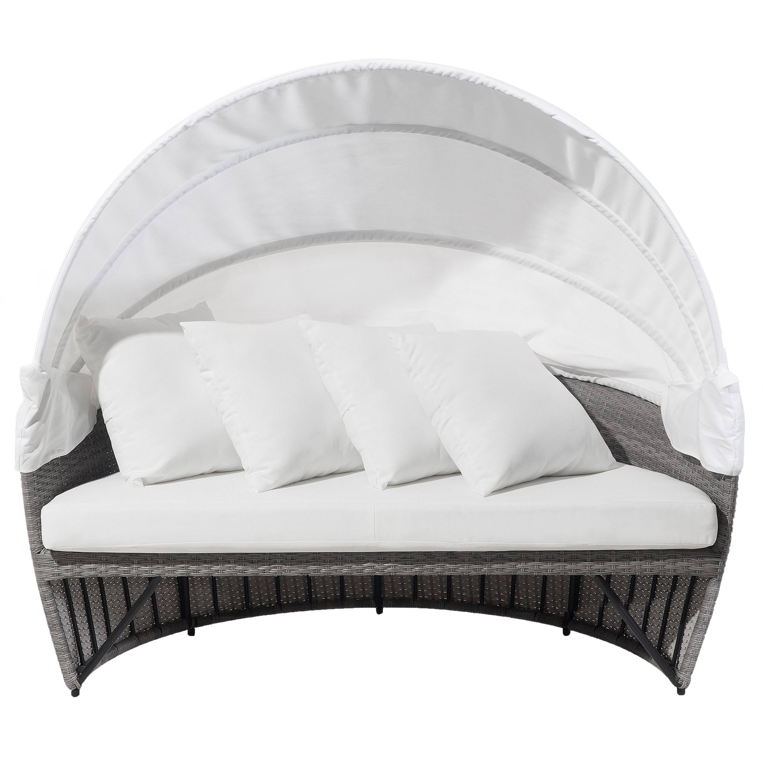 Beliani - Chaise longue de jardin Polyrotin Gris SYLT LUX - Beliani - Imagen 8