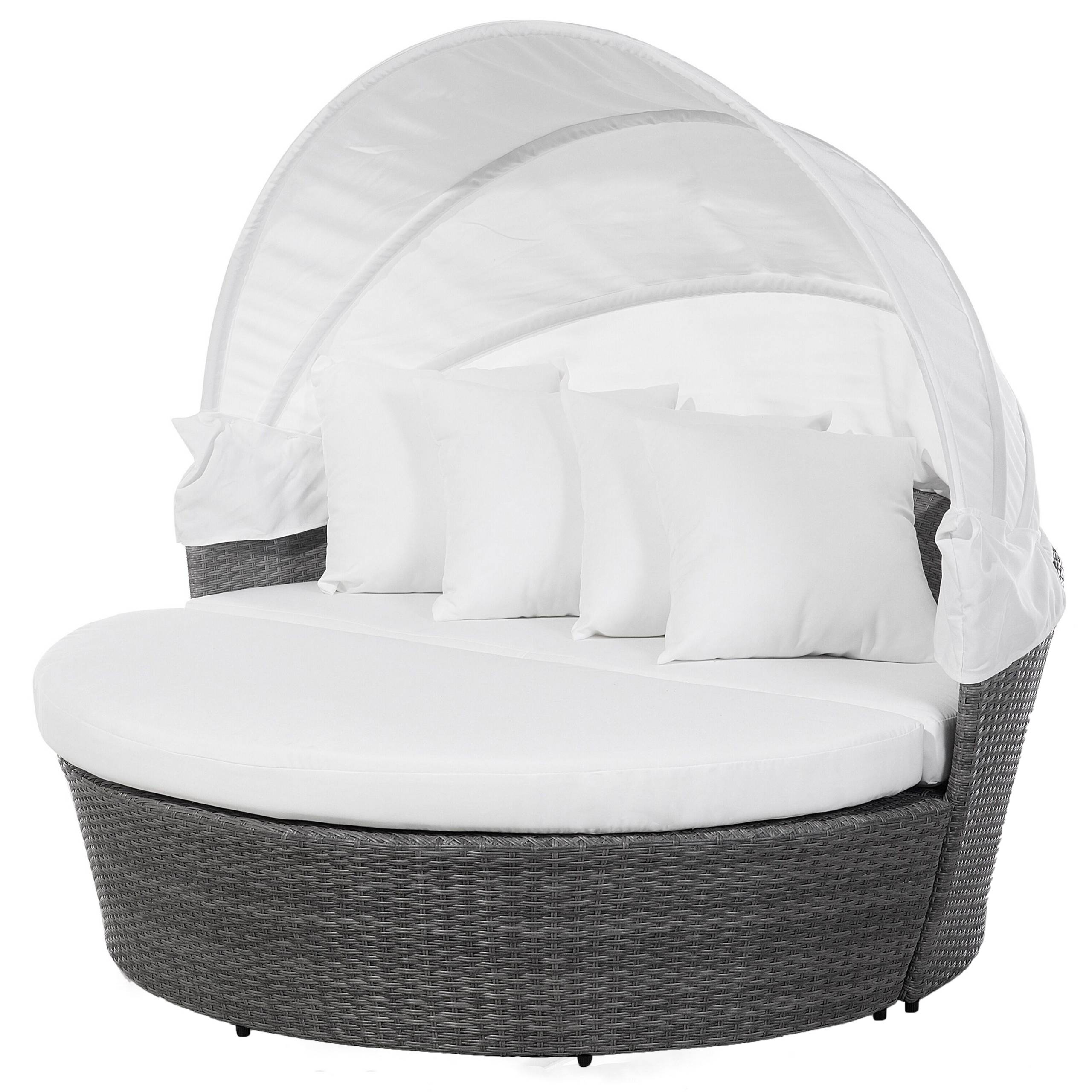 Beliani - Chaise longue de jardin Polyrotin Gris SYLT LUX - Beliani - Imagen 5