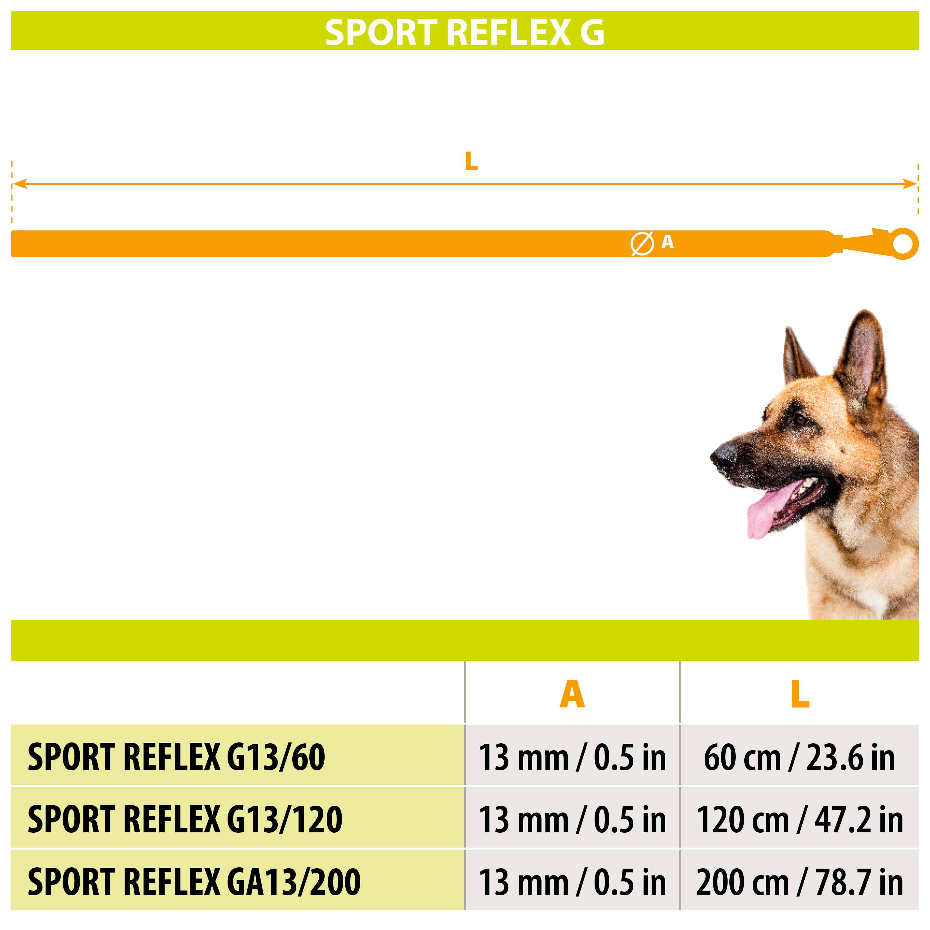 Ferplast - Ferplast Laisse Chien SPORT REFLEX, Laisse Dressage, Laisse réfléchissante, Laisse pour chien en cordon en nylon, avec double mousqueton en métal, - Imagen 2