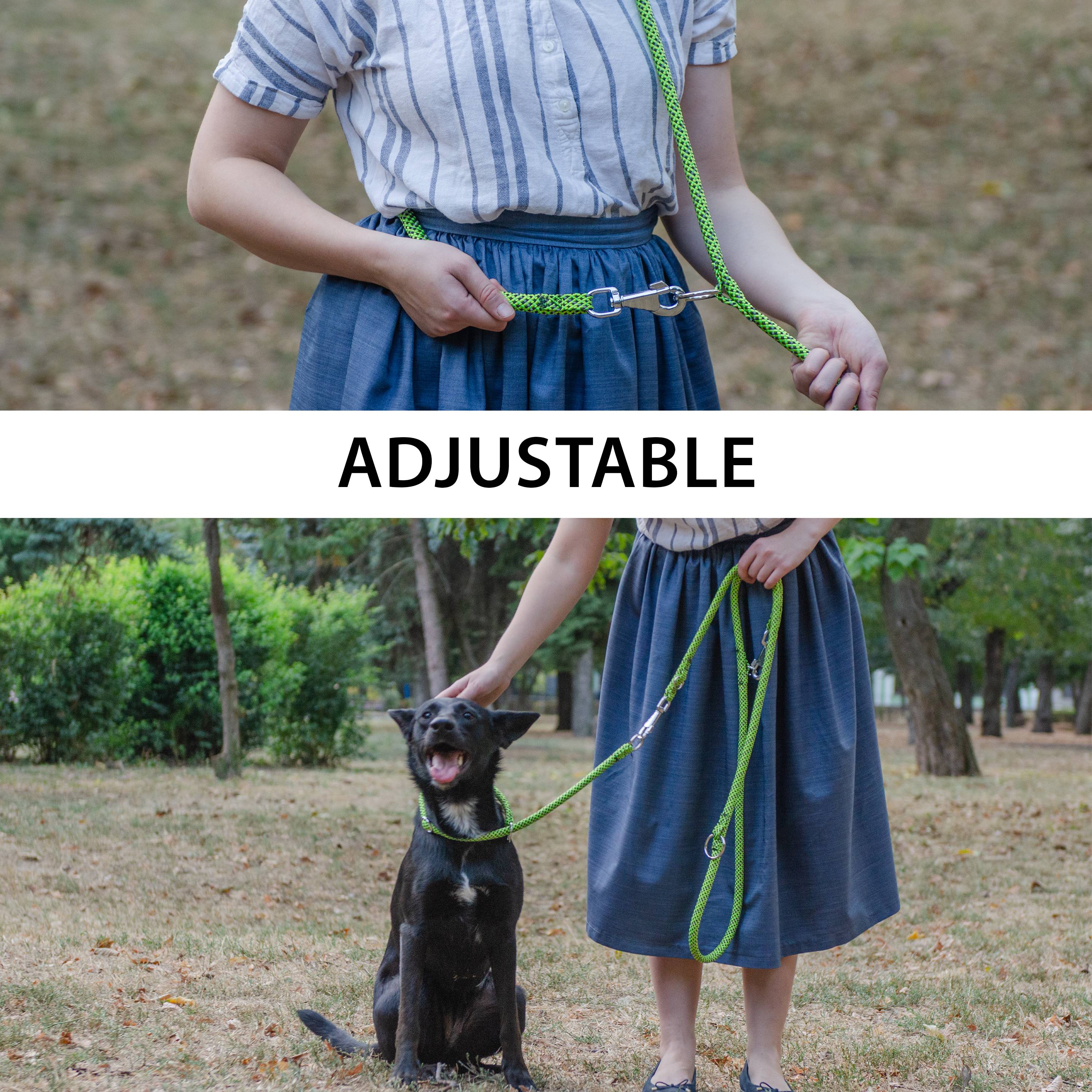 Ferplast - Ferplast Laisse Chien SPORT REFLEX, Laisse Dressage, Laisse réfléchissante, Laisse pour chien en cordon en nylon, avec double mousqueton en métal, - Imagen 4