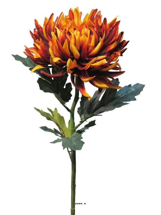 Chrysanthème artificiel, H 63 cm Orange - BEST - couleur: Orange - Image 2