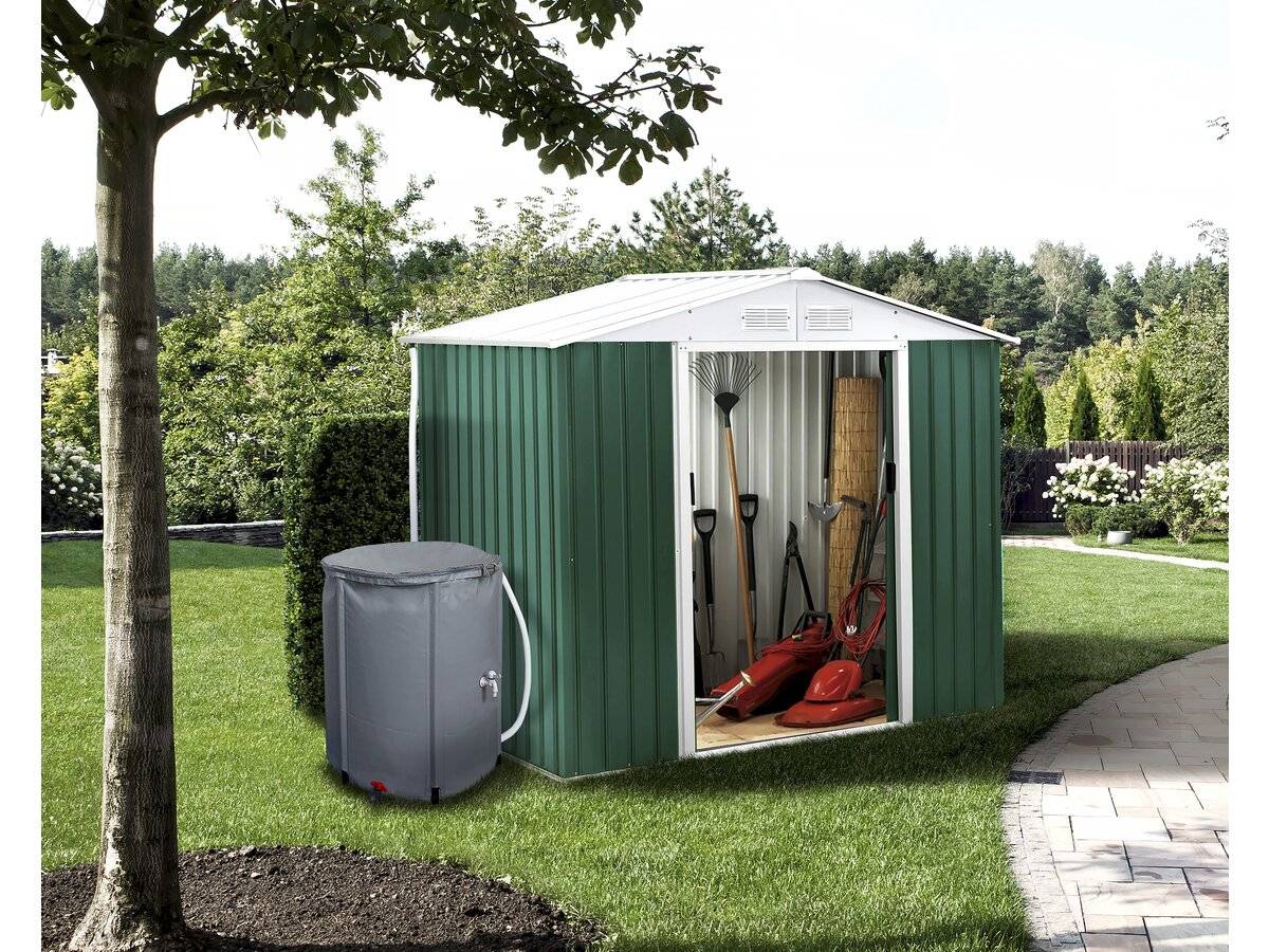 Habitat Et Jardin - Abri De Jardin Métal - "rosas " - 2.71 M² Avec Récupérateur D'eau - Vert -habitat Et Jardin - Imagen 2