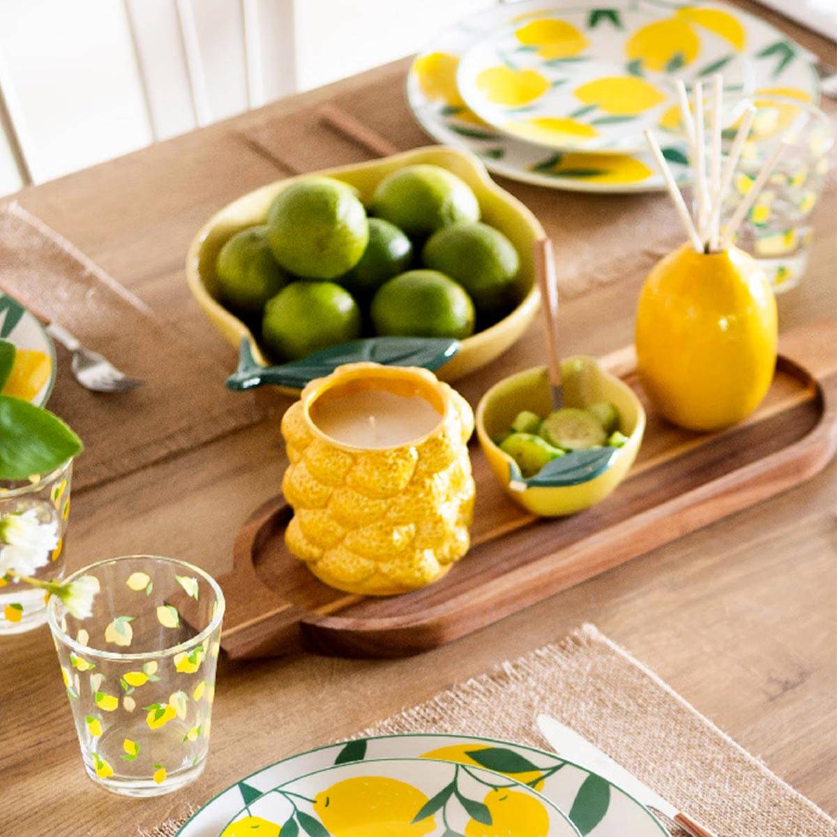 Coupelle en Céramique "Citrons" 15cm Jaune - Image 2