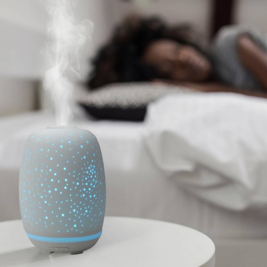 Zen'Arôme Diffuseur Huile Essentielle Stella – Diffuseur de Parfum - Éclairage Multifonction - Céramique Ajourée - Arrêt automatique - Image 7