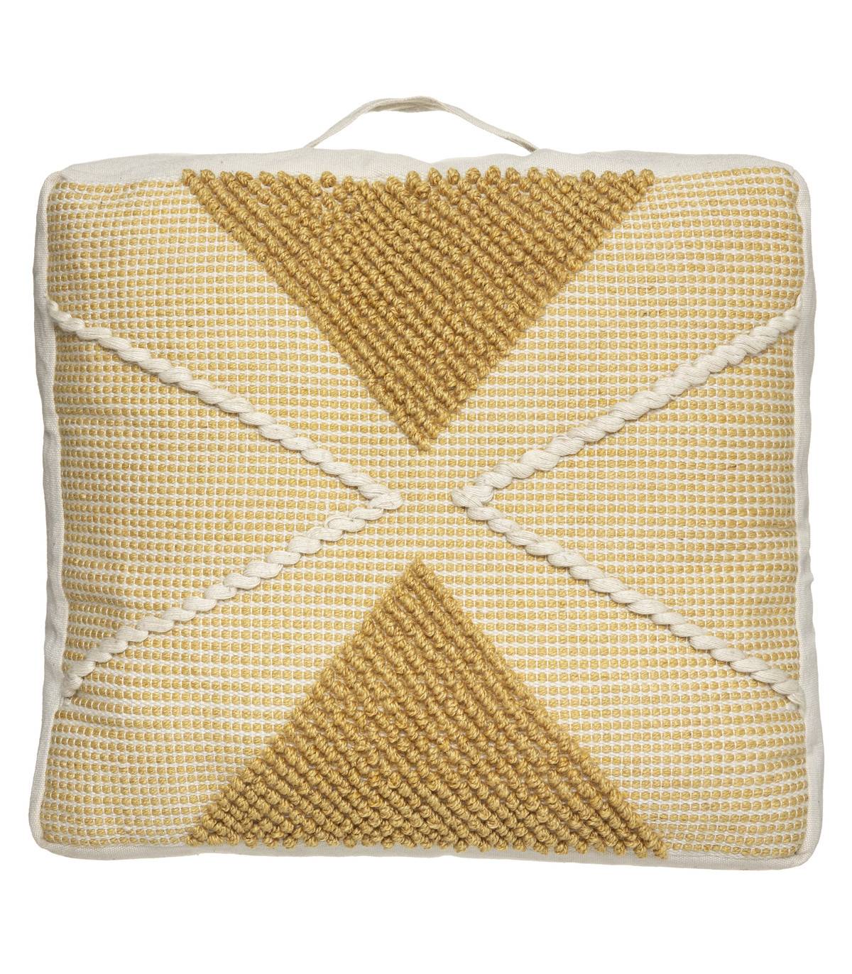 Coussin de Sol Jaune Ocre 48 x 48 cm - Imagen 1