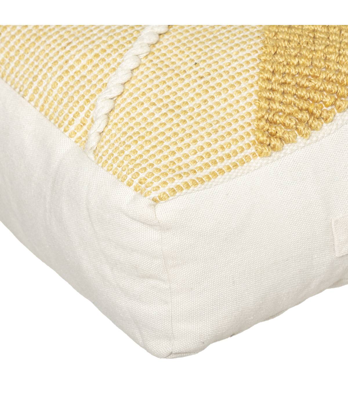 Coussin de Sol Jaune Ocre 48 x 48 cm - Imagen 2