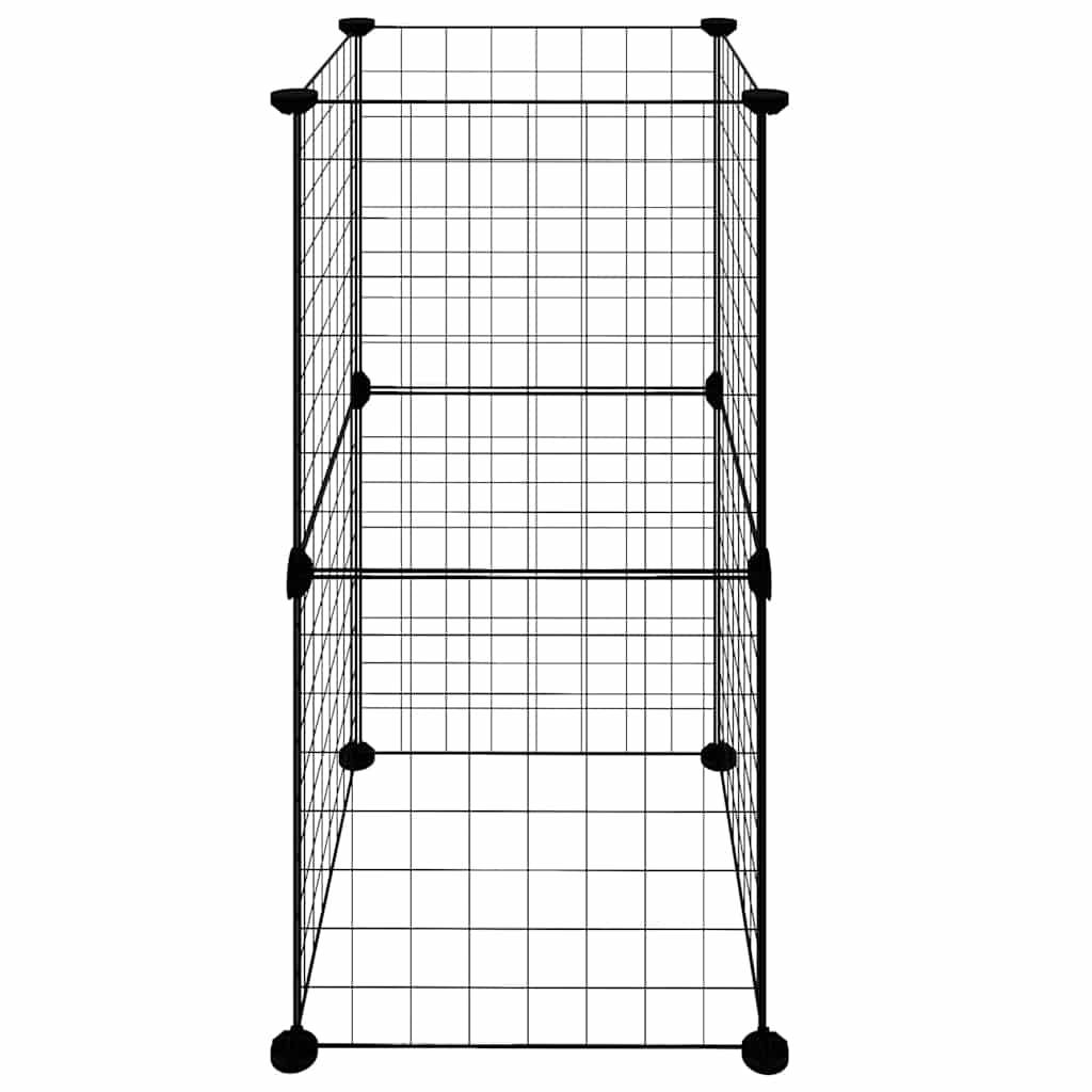Vidaxl - Cage animaux de compagnie à 8 panneaux Noir 35x35x70 cm Acier vidaXL 3114031 - Imagen 5
