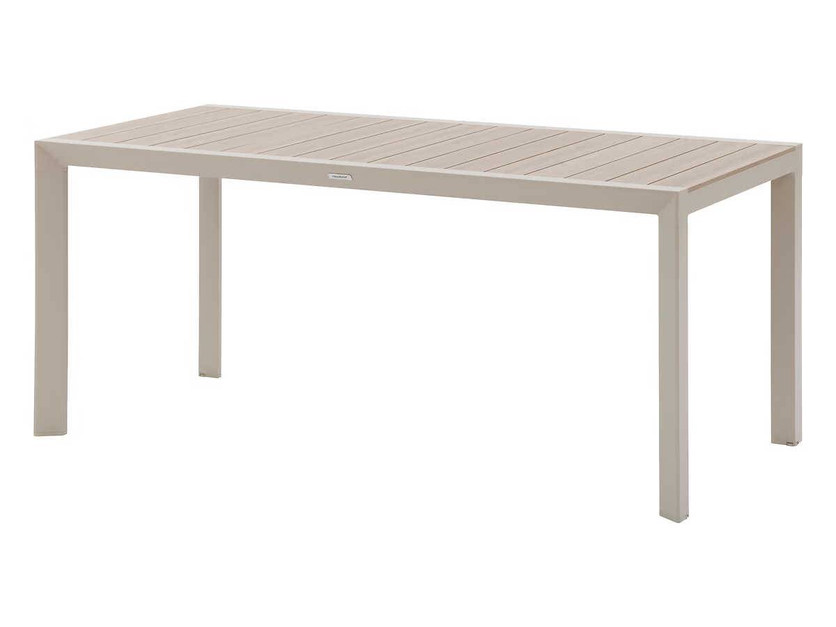 Hesperide - Table de jardin rectangulaire alu Evasion 6 places effet bois Lin et argile + 6 fauteuils Piazza - Hespéride - Image 4