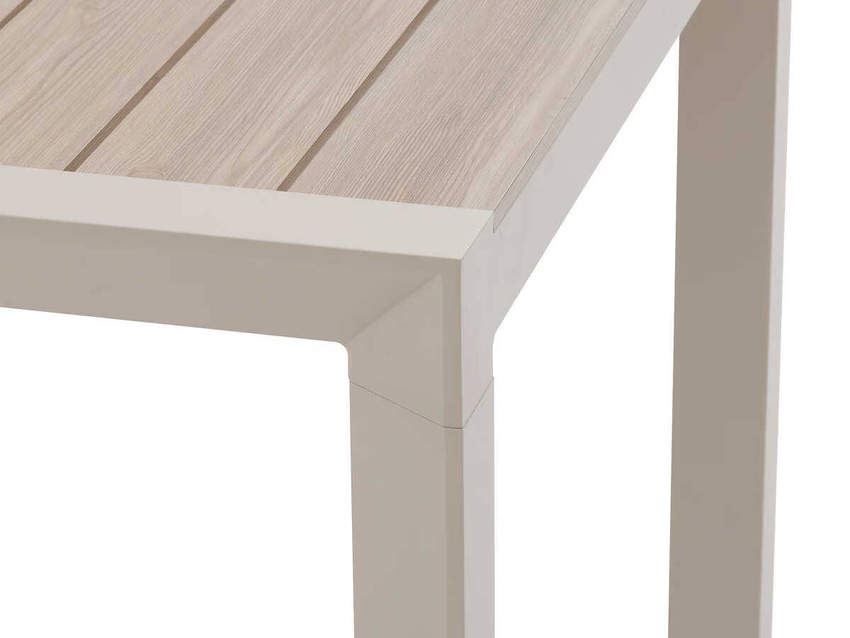 Hesperide - Table de jardin rectangulaire alu Evasion 6 places effet bois Lin et argile + 6 fauteuils Piazza - Hespéride - Image 6