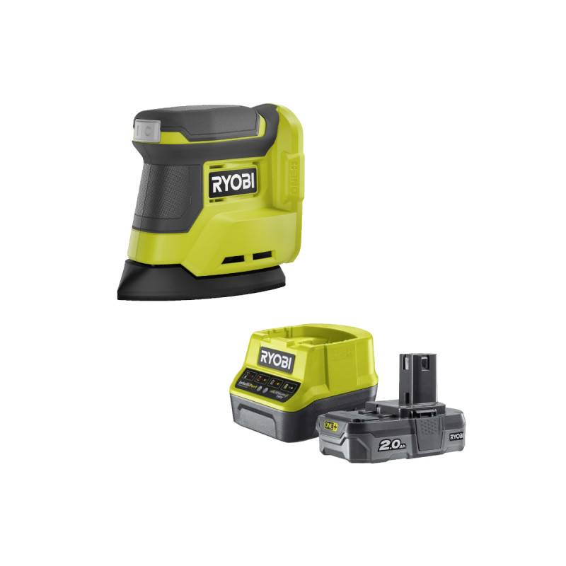 Ryobi - Pack RYOBI Ponceuse triangulaire 18V One+ RPS18-0 - batterie 2.0Ah - 1 chargeur