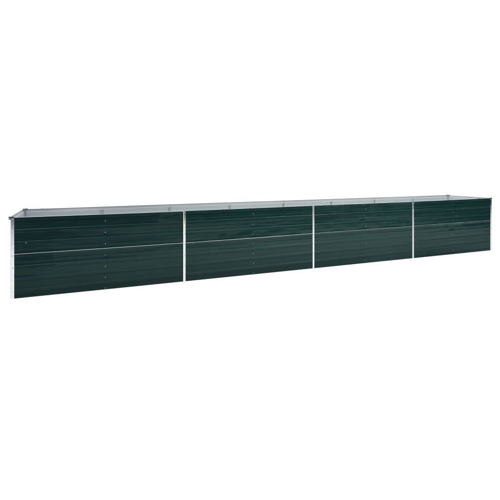 Helloshop26 - Jardinière lit surélevé plantes fleurs jardin acier galvanisé 600 x 80 x 45 cm vert - Imagen 1