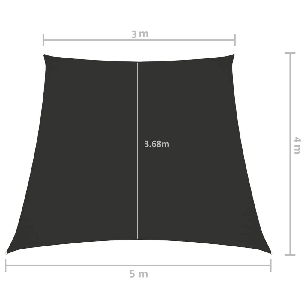 Helloshop26 - Voile toile d'ombrage parasol tissu oxford trapèze 3/5 x 4 m anthracite - Imagen 6