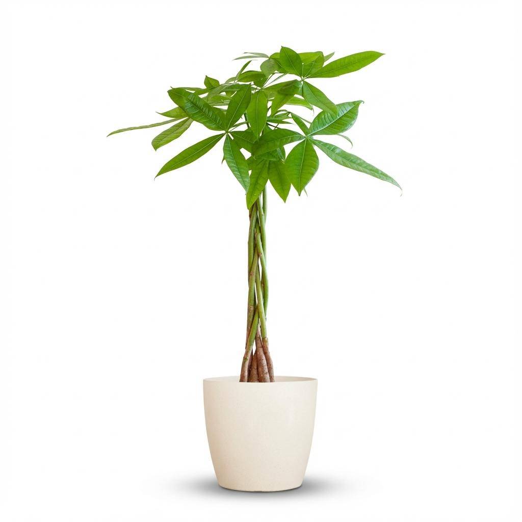 Pachira Aquatica - Pot de 21cm - Hauteur 80cm - Blanc - Plantes d'intérieur
