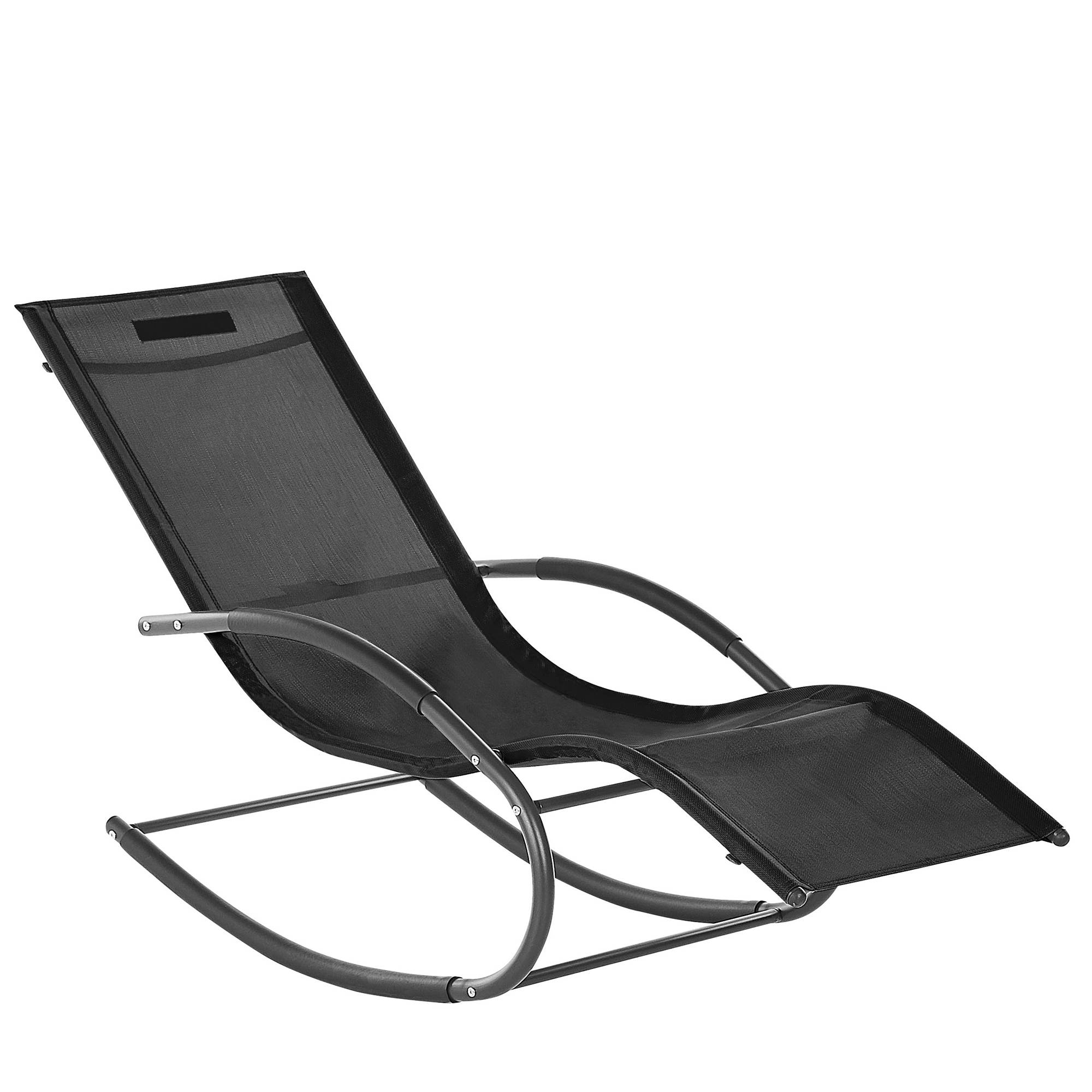 Beliani - Chaise longue Acier Noir CARANO II - Beliani - Imagen 4