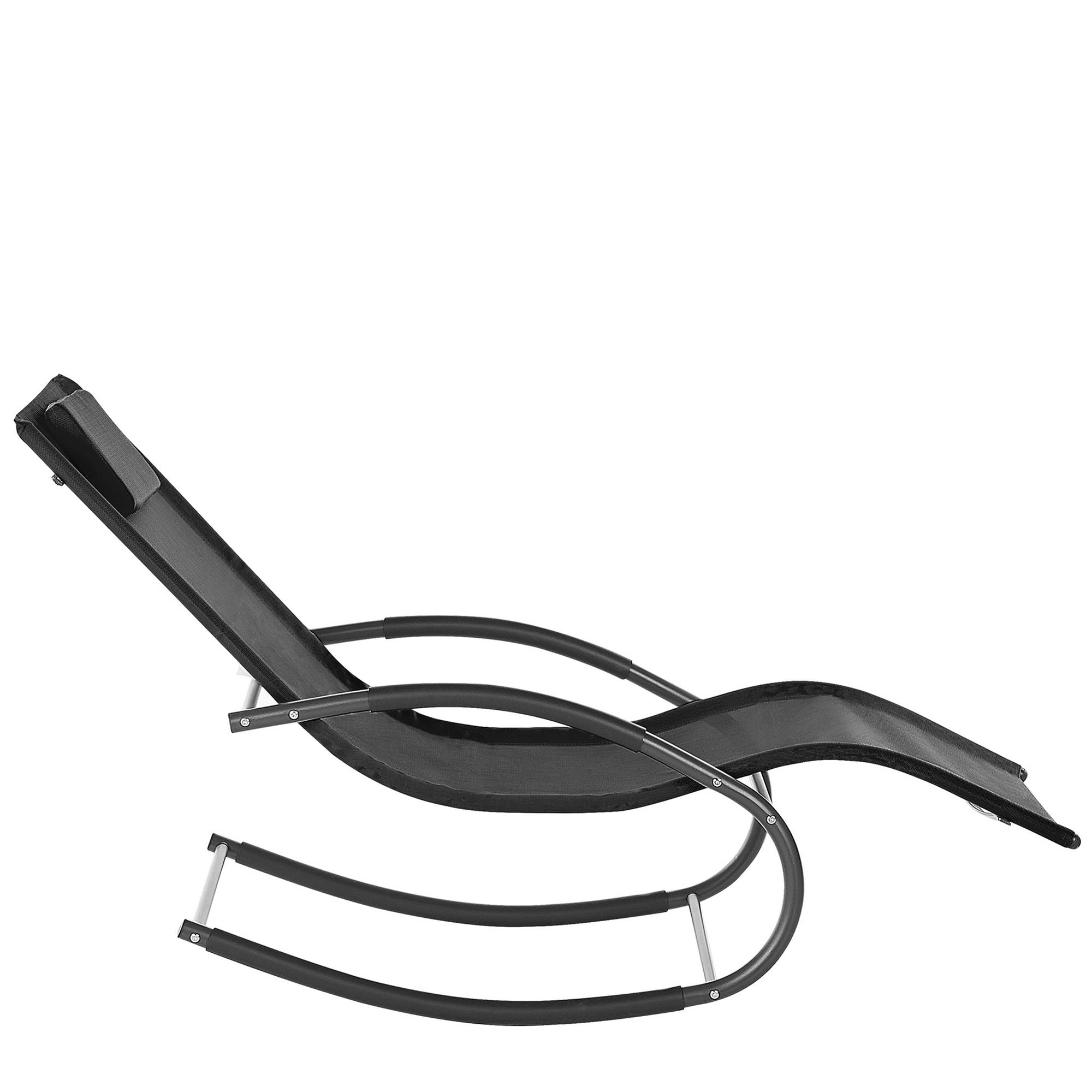 Beliani - Chaise longue Acier Noir CARANO II - Beliani - Imagen 5